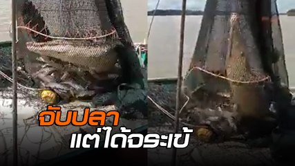 สะดุ้งทั้งเรือ !! วางอวนหวังได้ปลา แต่... สิ่งที่ได้ทำเอาลืมจับปลากันไปเลย
