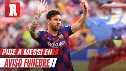 Hombre de 64 años pidió a sus familiares que recordaran a Messi en su esquela