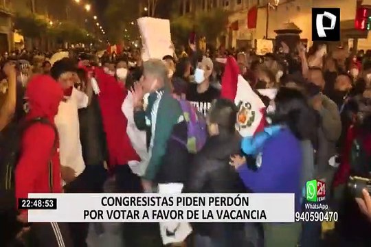 Congresistas de diversas bancadas ofrecieron disculpas tras votar a favor de la vacancia