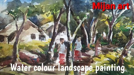 Water colour Landscape painting
