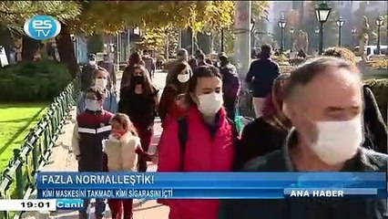 Kimi maskesini takmadı, kimi sigarasını içti