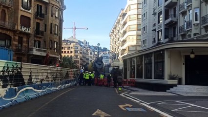 Download Video: Socavón en las obras de la pasante de Euskotren en San Sebastián