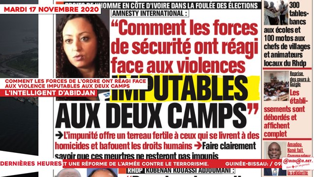 Le Titrologue du 17 Novembre 2020 : Comment les forces de l’ordre ont réagi face aux violence imputables aux deux camps