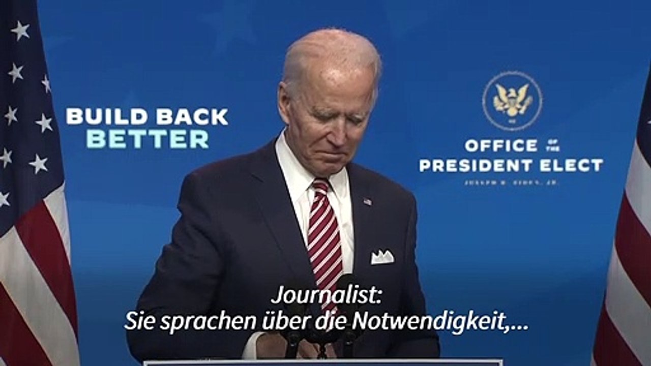 Biden zu verzögertem Machtwechsel: 'Mehr Menschen könnten sterben'