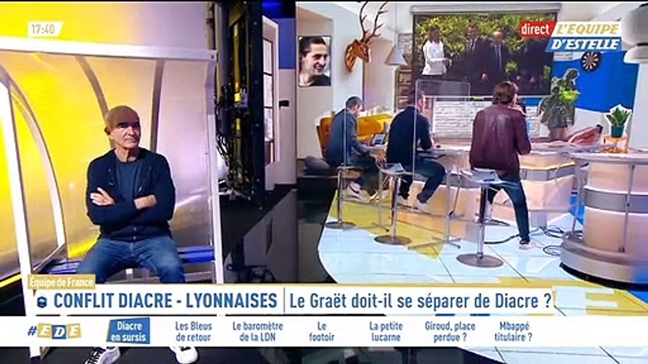 Estelle Denis vire Raymond Domenech du plateau de "L'Equipe d'Estelle" après une remarque sexiste.