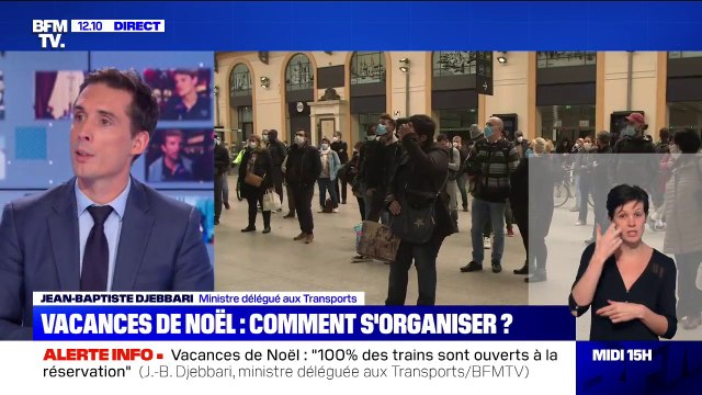 Jean-Baptiste Djebbari: La situation sanitaire est fragile (...) mais on se met en ordre de marche pour ne pas être pris au dépourvu pour les réservations de trains à Noël