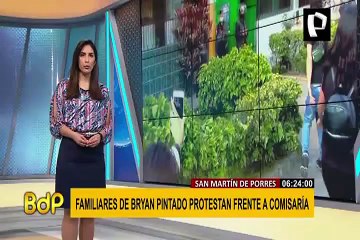 SMP: Familiares de Bryan Pintado protestan frente a comisaría