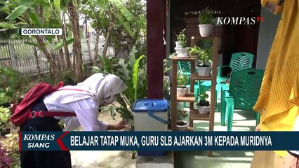 Belajar Tatap Muka, Guru SLB Ajarkan 3M ke Muridnya