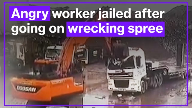 Angry worker who went on wrecking spree over pay row is jailed for 14 months