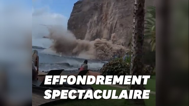 Aux Canaries, un pan de falaise s'éffondre sous les yeux des touristes