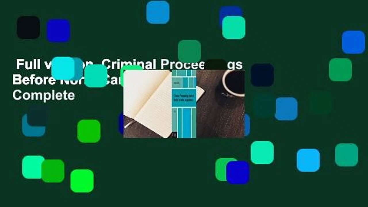 Full version  Criminal Proceedings Before North Carolina Magistrates Complete