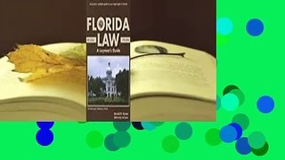 About For Books  Florida Law: A Layman's Guide  Review