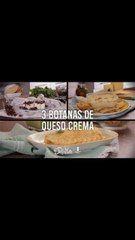 3 botanas de queso crema | Cocina Delirante