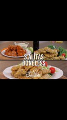 3 alitas boneless | Cocina Delirante
