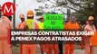 Protestan contratistas de Pemex en CdMx