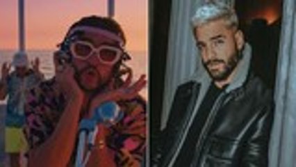 Video herunterladen: Bad Bunny & Jhay Cortez's 'Dakiti' Tops Billboard Global Charts, Maluma's 'Hawai' Rises On Hot 100 | Billboard News