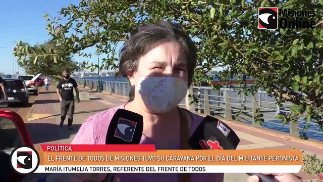 El Frente de Todos de Misiones tuvo su caravana por el Día del Militante Peronista