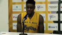 Jean-Michel Mipoka après la victoire de Fos Provence Basket contre Nancy