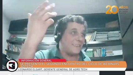 Se presentó el segundo encuentro del ciclo de Webinars Agtech: Leonardo Elgart