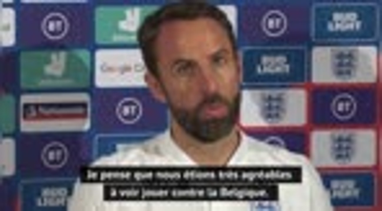 Angleterre - Southgate : "Si on joue au même niveau que contre la Belgique, on va gagner des matches"