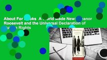 About For Books  A World Made New: Eleanor Roosevelt and the Universal Declaration of Human Rights