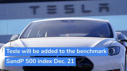 Tesla will be added to the benchmark S&P 500 index Dec. 21, and other top stories in technology from November 18, 2020.