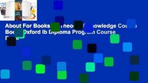 About For Books  Ib Theory of Knowledge Course Book: Oxford Ib Diploma Program Course Book