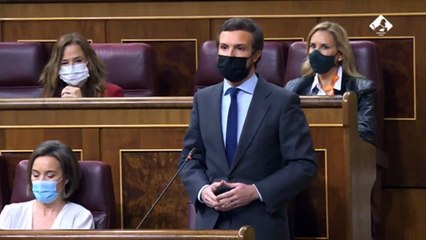 Casado a Sánchez: "¿Se imagina a Biden pactando con los terroristas del 11S o a Macron con los de Bataclan?"