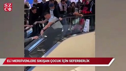 Rusya'da eli merdivenlere sıkışan çocuk için seferberlik