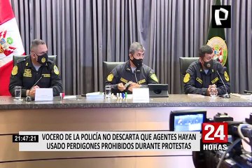 Tải video: La PNP insiste en que no se ordenó el uso de perdigones de plomo durante las manifestaciones