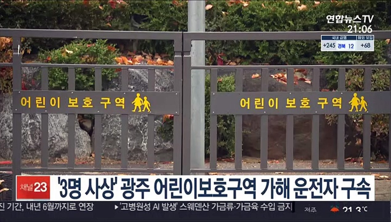 '3명 사상' 광주 어린이보호구역 가해 운전자 구속