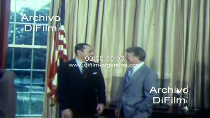 Jorge Rafael Videla meets with President Jimmy Carter 1977