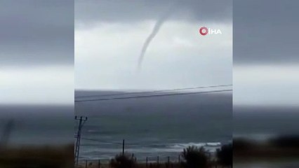 İstanbul Karaburun'da hortum oluştu