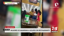 El Salvador: señoritas se enfrentan y pelean en restaurante