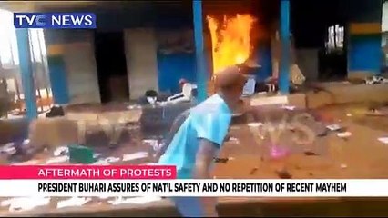 President Buhari assures of national safety and no repetition of recent mayhem