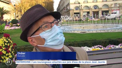 Le journal - 18/11/2020 - PATRIMOINE / Les tourangeaux attachés aux jets d'eau de la place Jean Jaurès