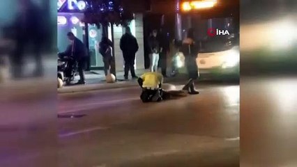 Yaralıya ilk müdahale polisten geldi