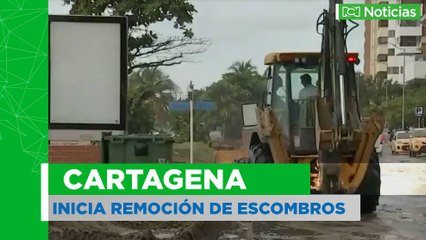 Inicia remoción de escombros en Cartagena