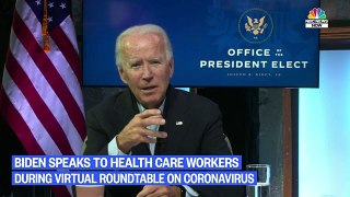 Biden Praises Health Care Workers During Virtual Roundtable