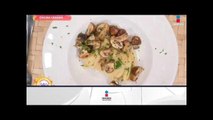 Cocina vegana: ¡Prepara un fettuccine Alfredo con hongos! | Imagen Televisión