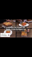 Lasaña de puré de papa con espinacas | Cocina Delirante