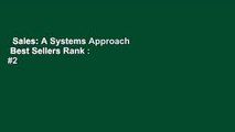 Sales: A Systems Approach  Best Sellers Rank : #2