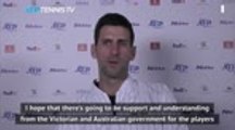 Djokovic hopeful of relaxed Australian Open quarantine restictions