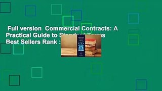 Full version  Commercial Contracts: A Practical Guide to Standard Terms  Best Sellers Rank : #2