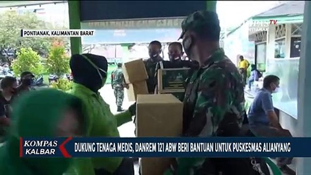 Danrem 121 Alambhana Beri Bantuan APD untuk Tenaga Medis Puskesmas Alianyang Pontianak