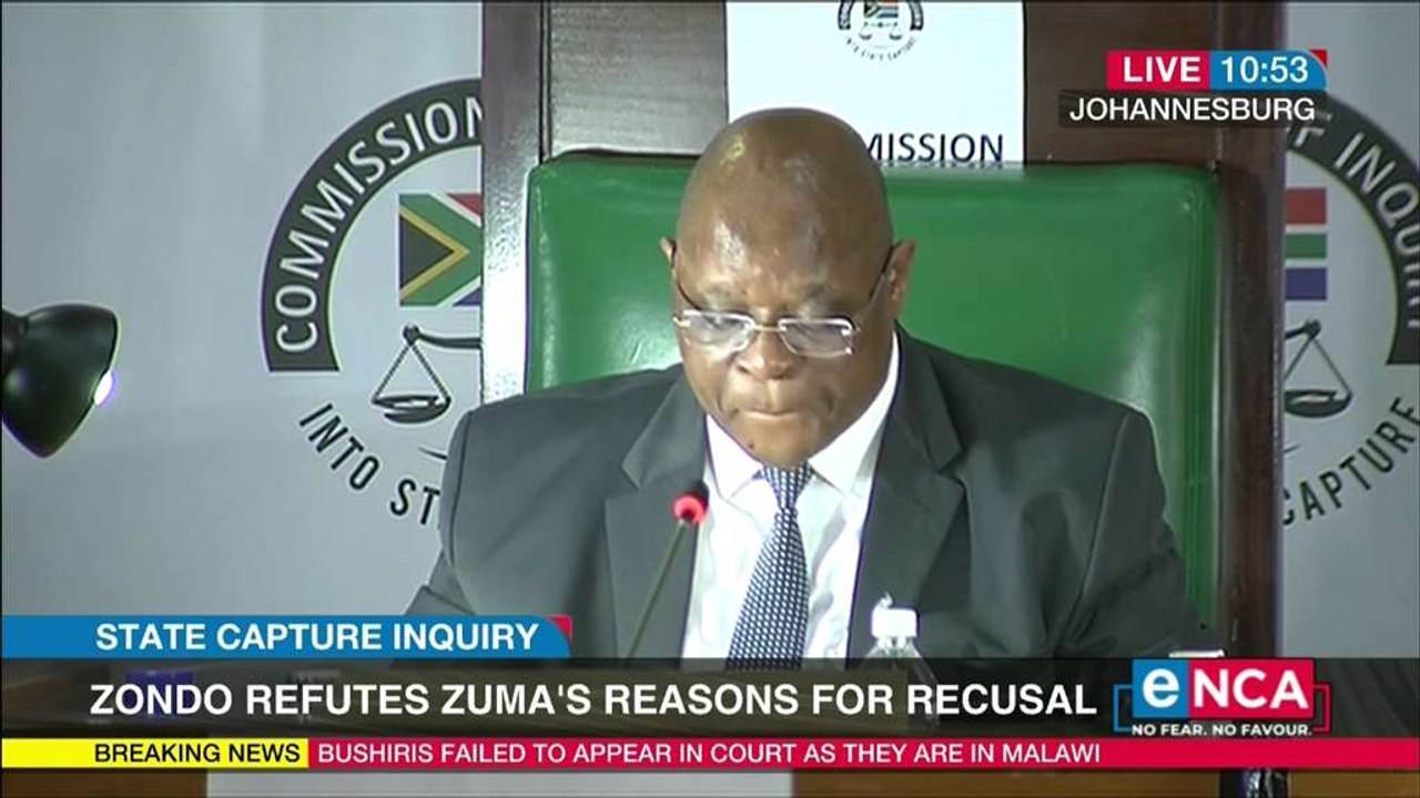 Zondo dismisses Zuma recusal bid