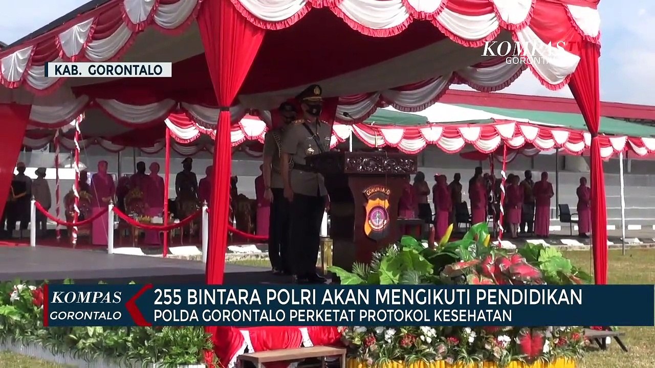 255 bintara polri Akan mengikuti pendidikan,Polda Gorontalo Perketat Protokol Kesehatan