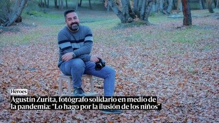 Agustín Zurita, fotógrafo solidario en medio de la pandemia: "Lo hago por la ilusión de los niños"