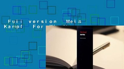 Full version  Mein Kampf  For Kindle