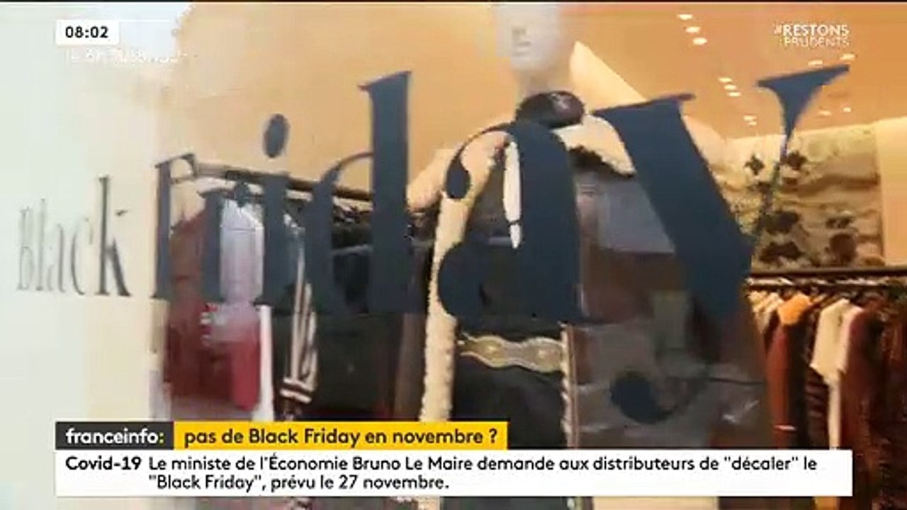Black Friday - Le ministre de l'Economie Bruno Le Maire demande un report du rendez-vous commercial prévu le 27 novembre prochain - VIDEO